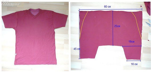 Переделка: как сделать из футболки аладдины 1