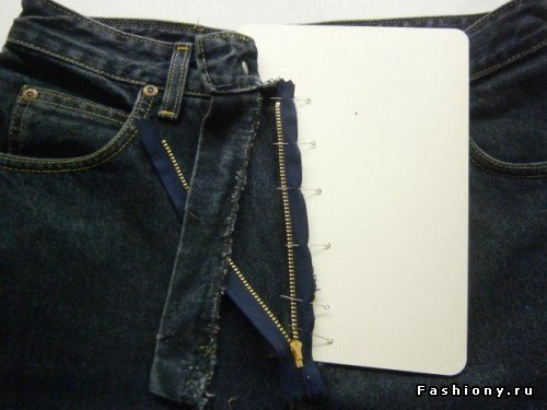 Как заменить молнию в джинсах 1