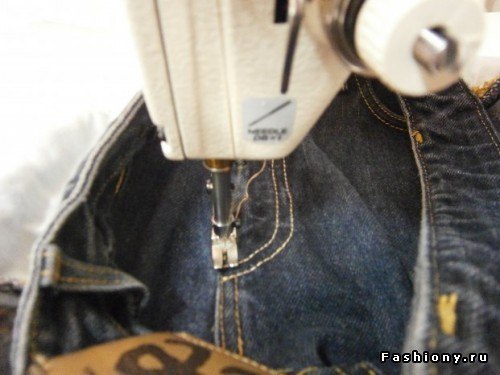 Как заменить молнию в джинсах 6