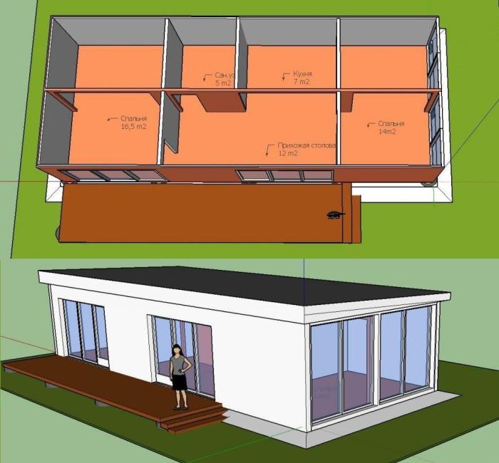 Изначальный план строительства дома из контейнеров. | Фото: pikabu.ru.