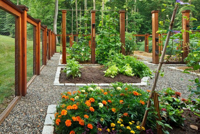 Красиво оформленный огород подчеркнет ваши чувство вкуса и индивидуальность
