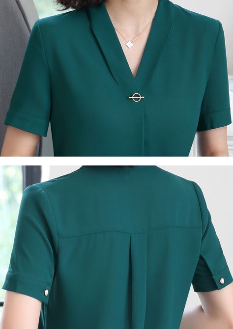 Идеи оригинального оформления верха блузок и платьев 7