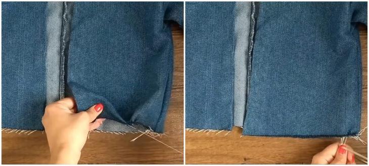 Стильная переделка старых джинсов