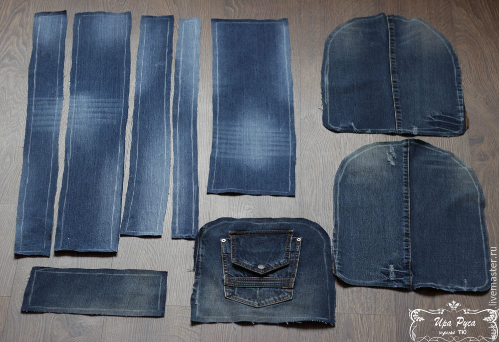 Удобный рюкзак для пикника из джинсовой ткани