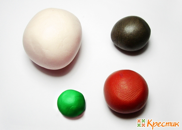 Лепка из полимерной глины: 4 различные фруктовые колбаски «Яблоко»
