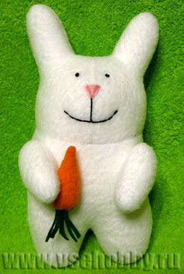 Мягкая игрушка белый кролик