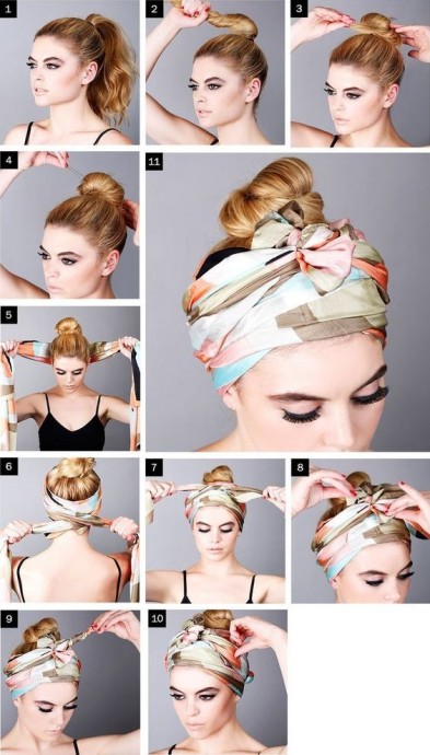 Как использовать платок на голове как стильный аксессуар 1