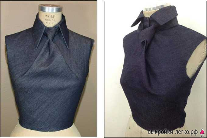 Модная идея: выкройка лифа платья с драпировкой "галстук"