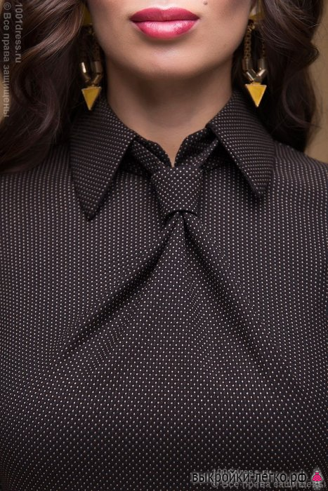 Модная идея: выкройка лифа платья с драпировкой "галстук"