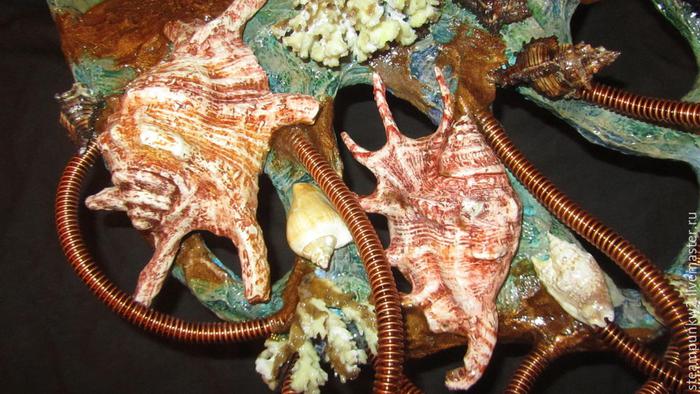 Морские раковины из папье-маше