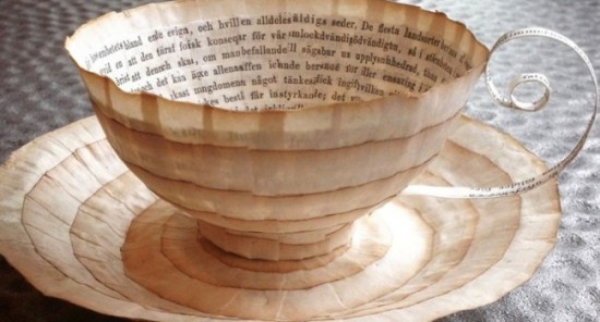 Техника бук-арт или кретивная посуда из бумаги от Сесилии Леви