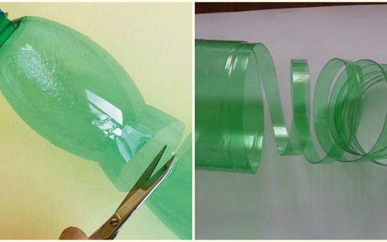 Нарежьте пластиковую бутылку на полоски и сделайте практичную вещь для дома и дачи