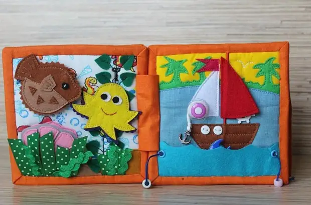 Детская книга со сказками из обрезков ткани для развития малыша