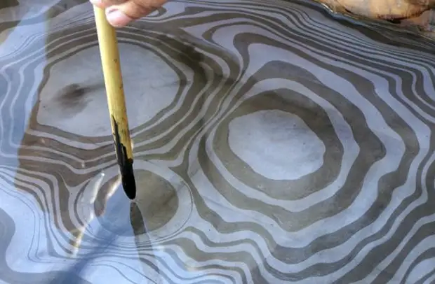 Как создать рисунки на воде, похожие на мрамор, и перенести их на дерево