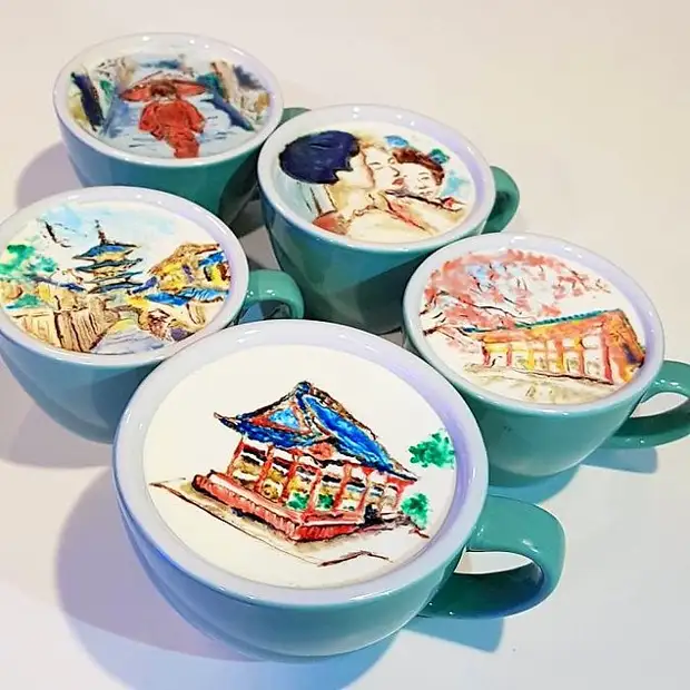 Кофейное искусство баристы из Кореи: хрупкий и красивый крем-арт