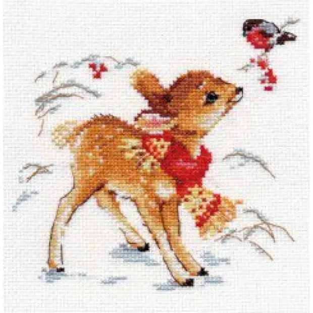 Восхитительные новогодние олени: красивые идеи праздничной вышивки