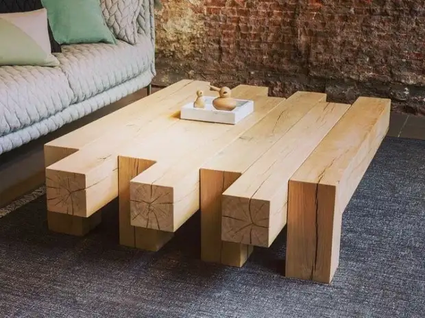 Красивая и стильная мебель из остатков древесины: 10 привлекательных примеров