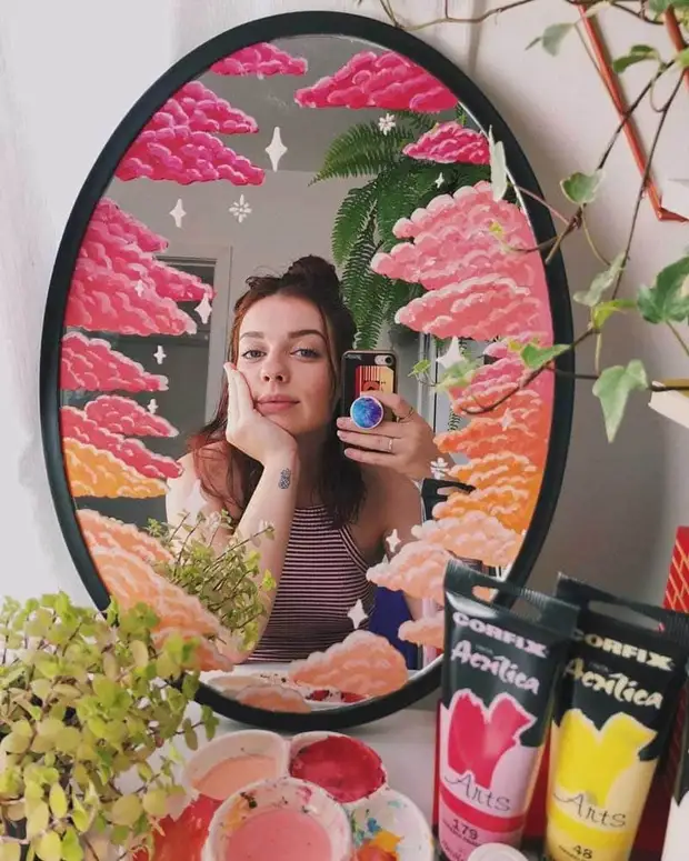 15 идей, как раскрасить зеркало и сделать самые креативные селфи