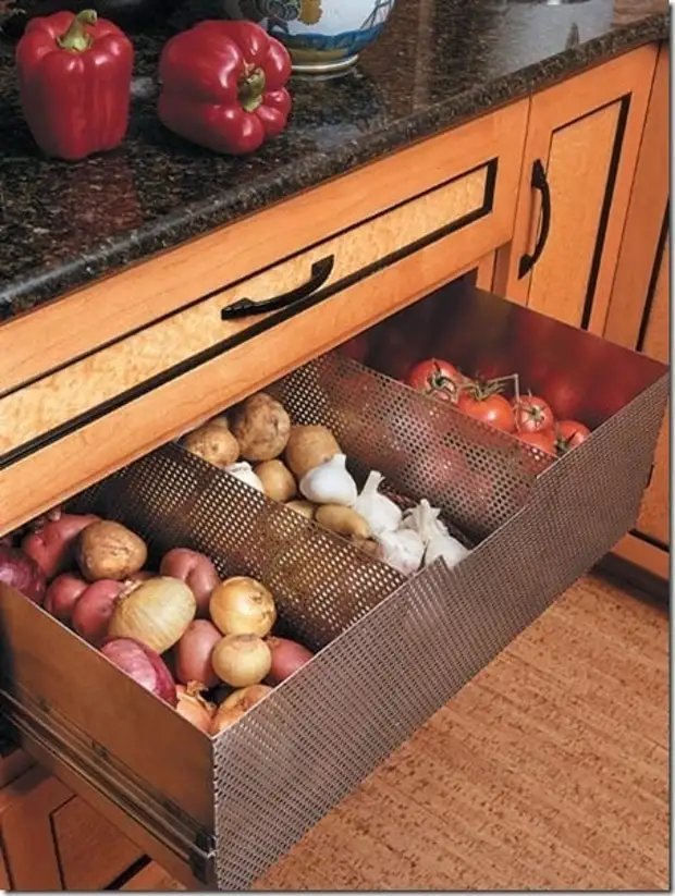 12 умных решений для хранения фруктов и овощей на крошечной кухне