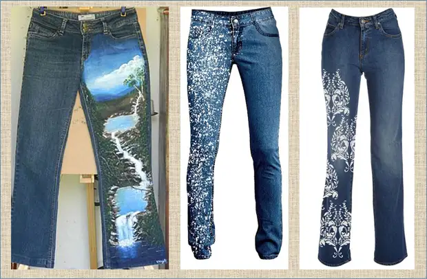 Буйство декора в джинсовых изделиях , или невероятное индиго - 55 коллажей и 160 волшебных примеров