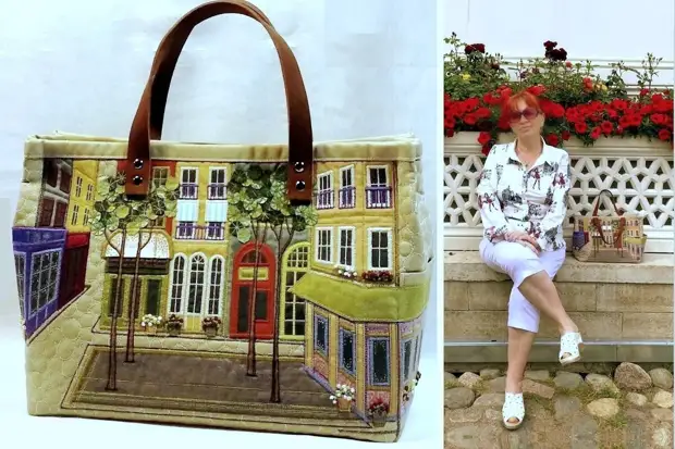 Посмотрите на работы мастера Эльвиры Арслановой. Она шьёт дивные сумки. С домами и городами