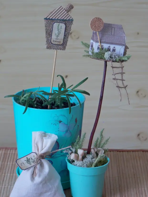 Симпатичные и простые указатели для комнатных растений своими руками