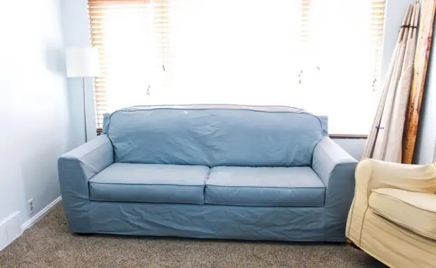 Как сделать для дивана удобный чехол своими руками. Отличный способ обновить мебель или скрыть потертости